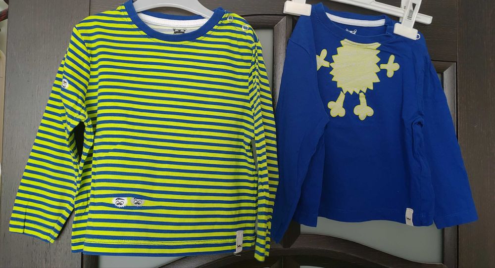 Set  salopeta, blugi + 4 bluze maneca lunga 100% bc mar 86/92, 1/2 ani
