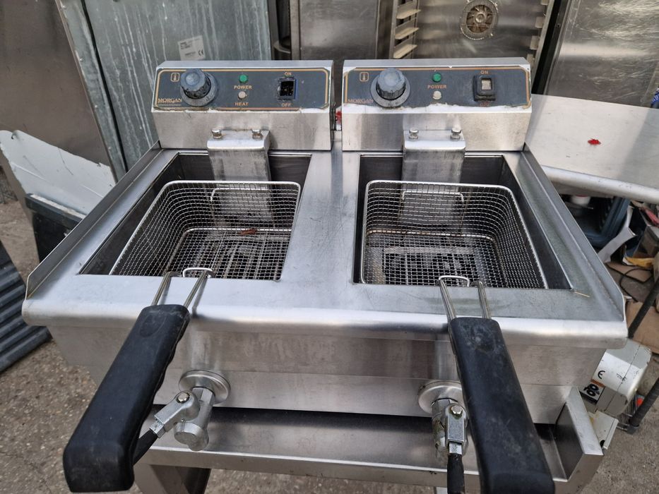 Friteuze electrice inox, 220v sau 380v, cu banc sau de banc