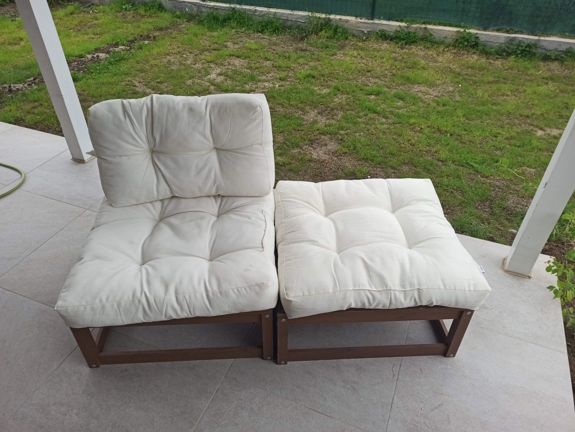 Mobilier de gradina, cu 3 perne de la Vidaxl