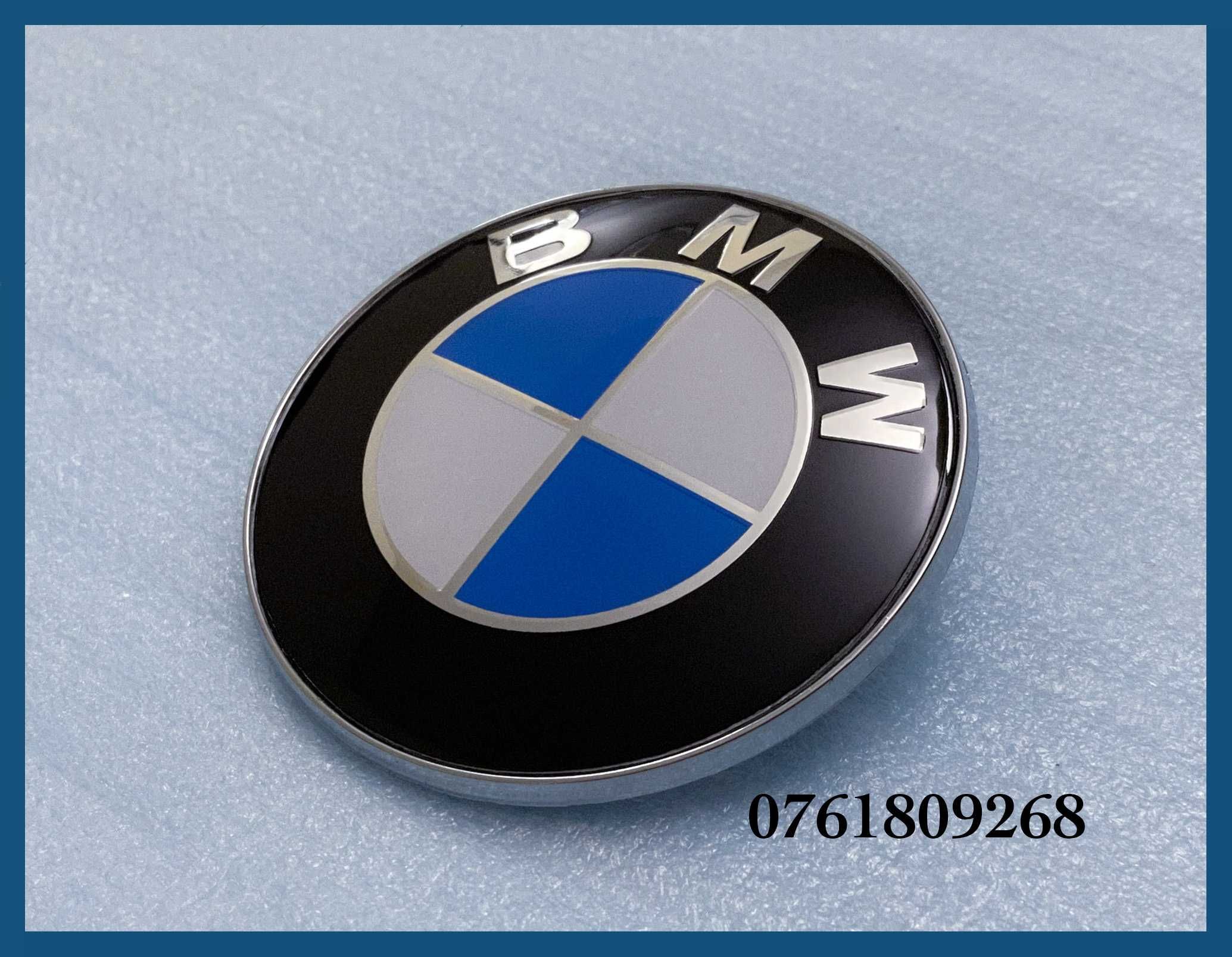 Emblema logo BMW pentru capota / portbagaj 82mm
