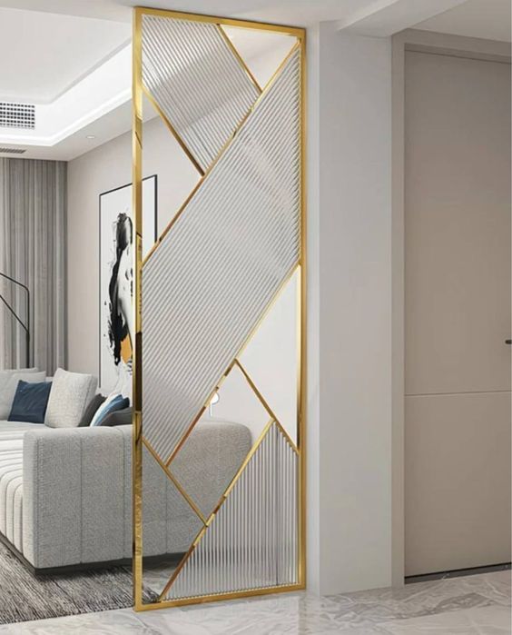 Новая!! Современная перегородка золотого цвета