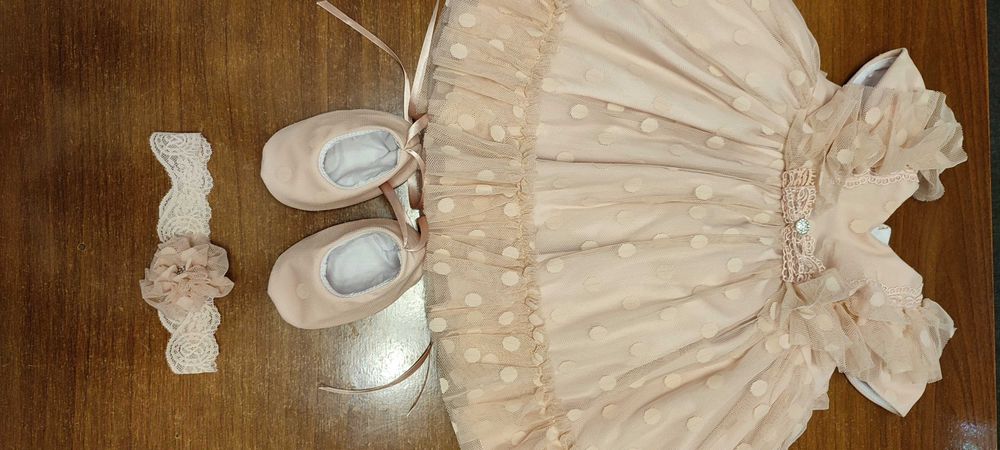 Rochite de ocazie/botez fetiță  3-6luni.