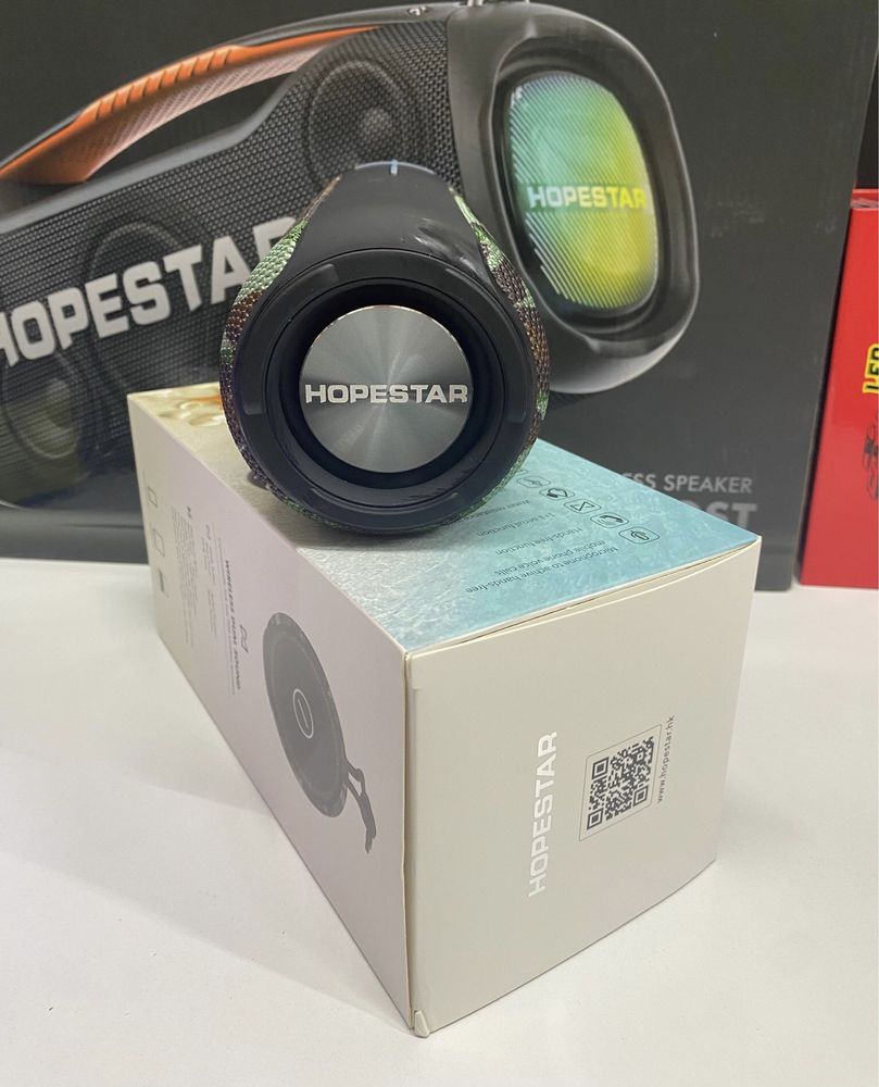 Boxa Portabila 20W Hopestar Wifi Radio Bluetooth Extra Bass Negru/Rosu