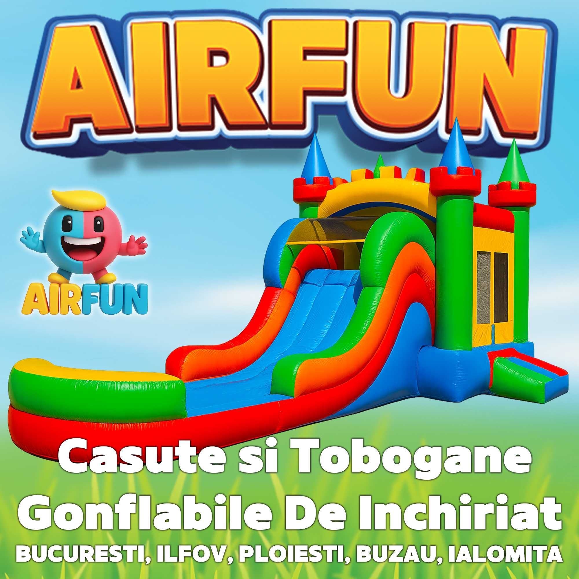 Tobogane si casute gonflabile pentru copii de inchiriat