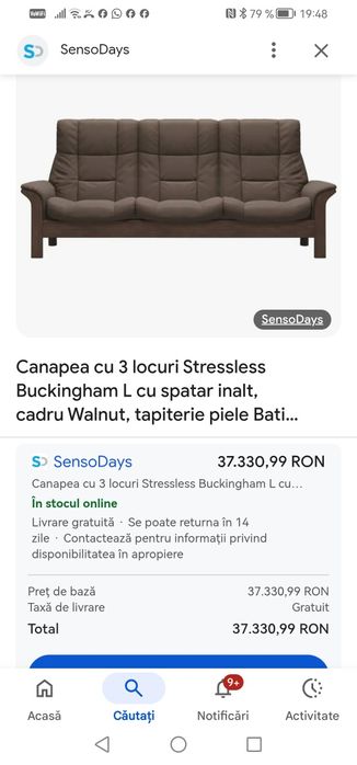 Canapea Stessless Glide 3 locuri