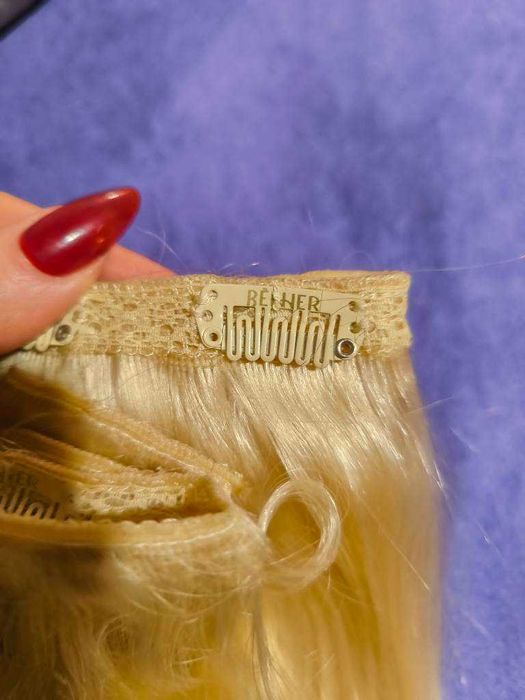 Extensii BelHer Deluxe par 100% natural Remy, 65 cm blond deschis