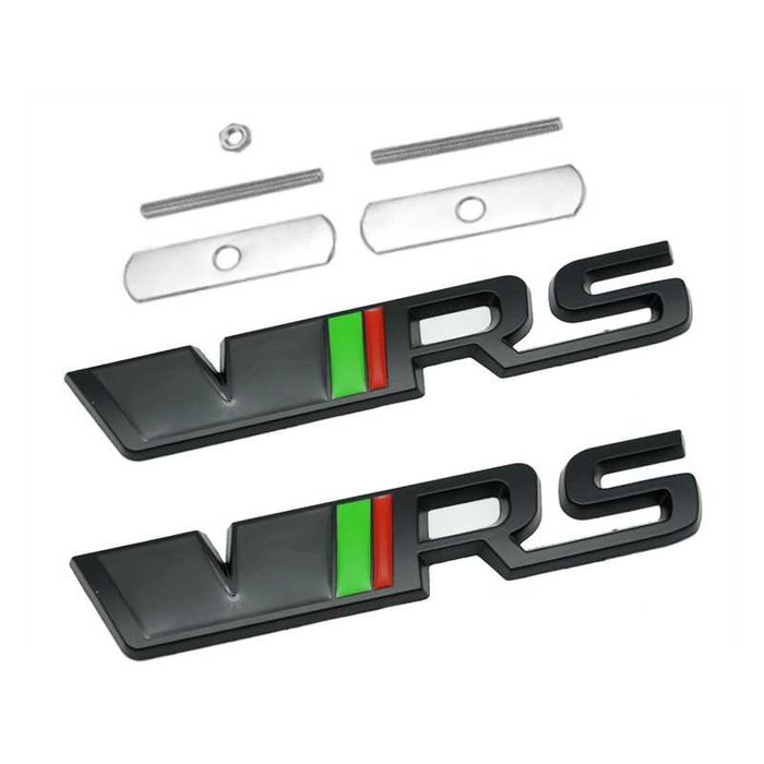 Emblema VRS grila fata sau spate Skoda, Negru, Chrom, Rosu