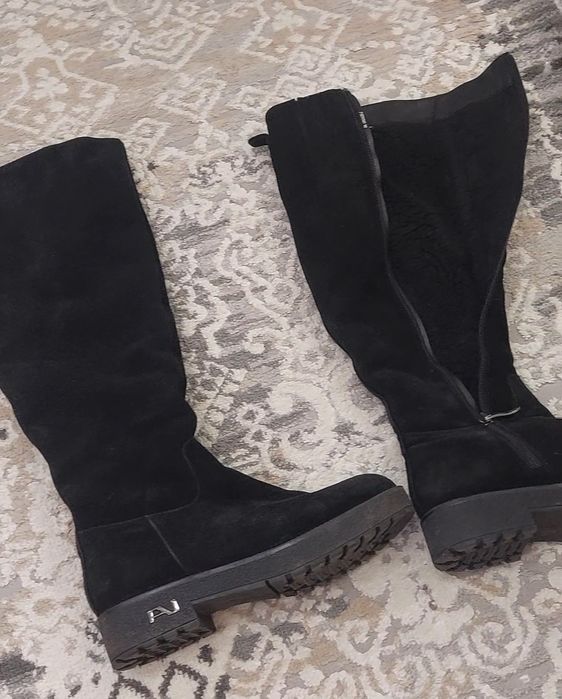 Сапоги женские из натуральной замши