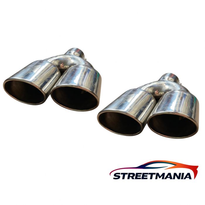 Накрайници за ауспух –2 бр., 230мм, ø58мм/ двоен накрайник, двойни