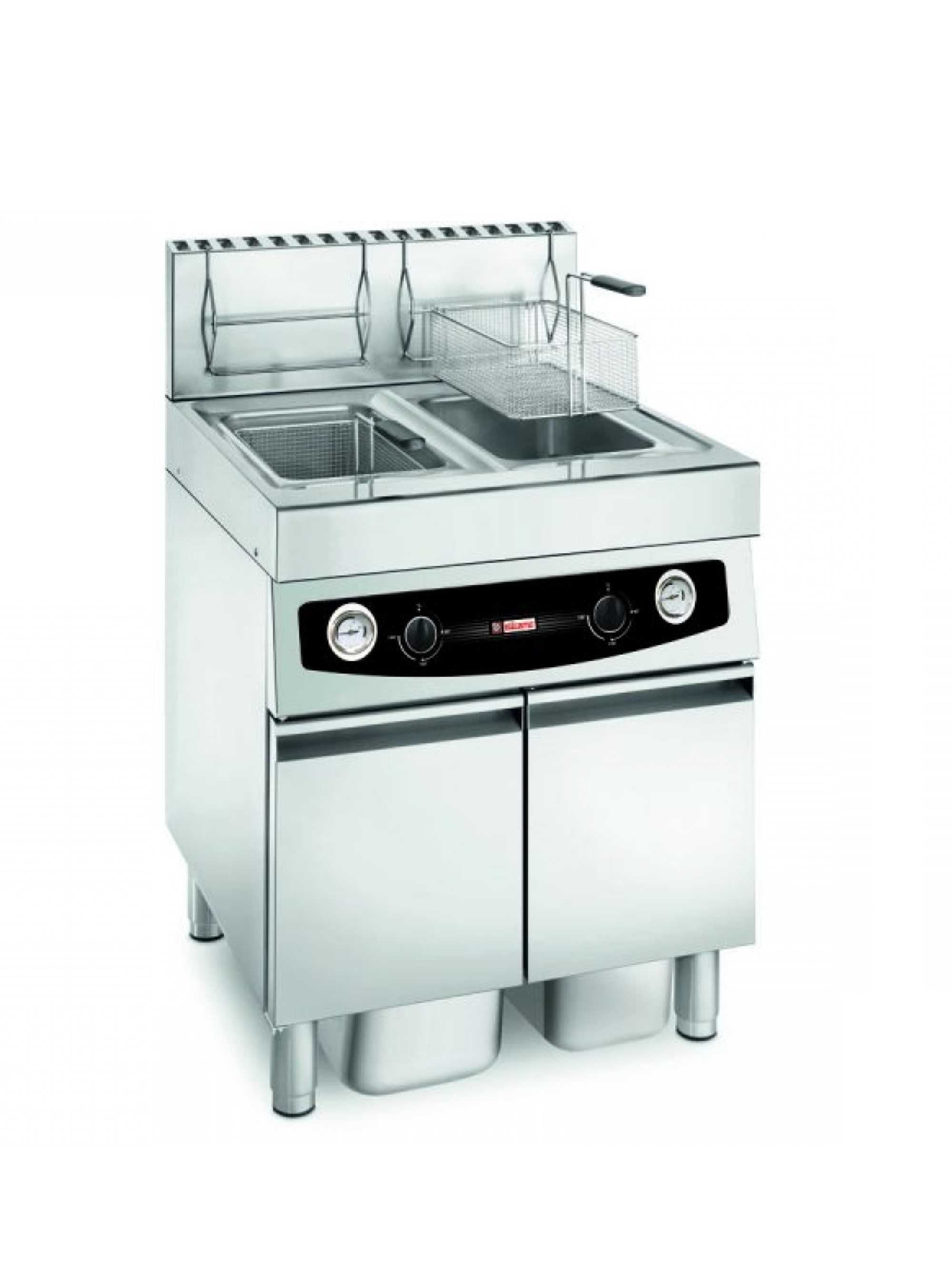 Elframo - Friteuza gaz 2 cuve 17+17 litri; Friteuza dubla; 24 kW