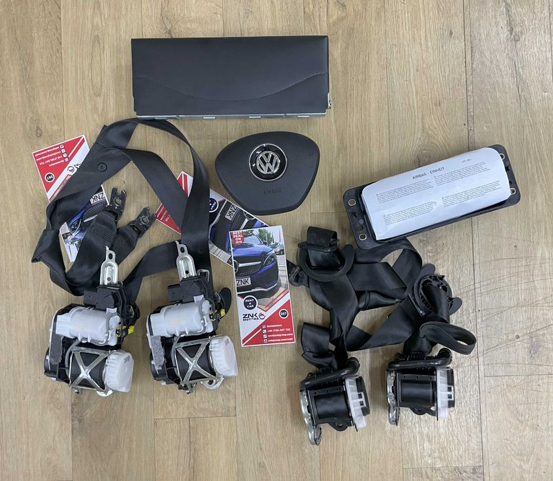 VW Golf 7 - kit airbag volan pasager genunchi - set centuri PRESAFE