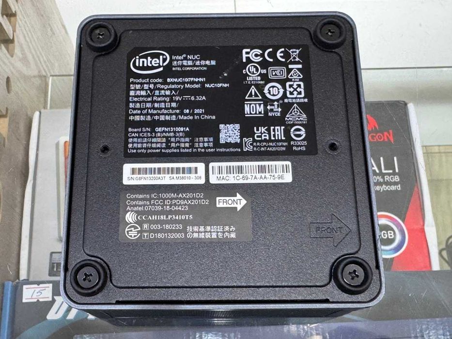 MiNi PC intel NUC10FNH Core i3-10110U ram 16 SSD m2 128+500гб HDD