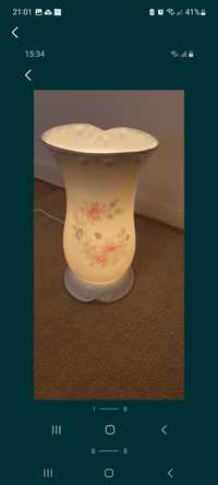 Lampa veioza vaza vintage colectie portelan Anglia 1960