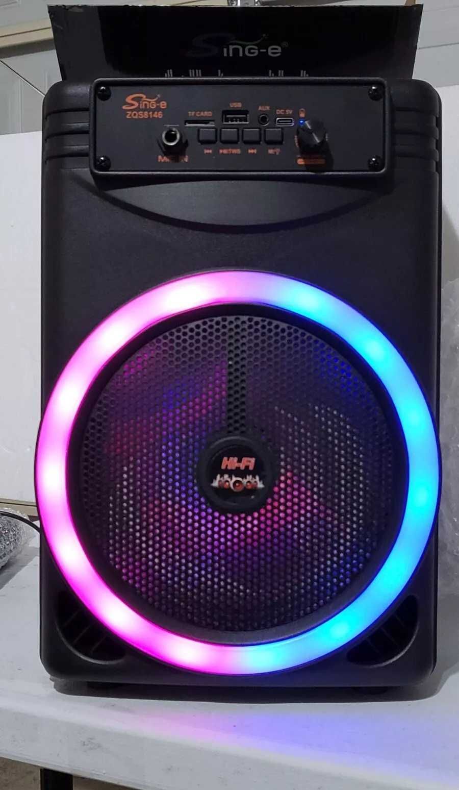 Караоке тонколона ZQS - 8146 с микрофон и светлинни ефекти, 8 инча