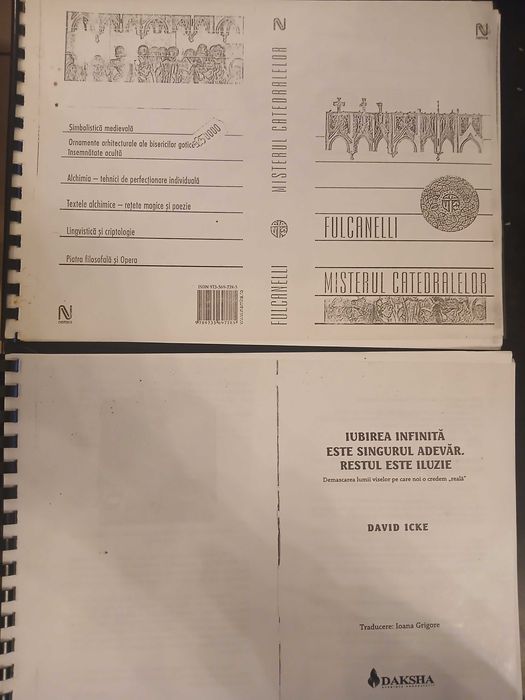 Fulcanelli, Misterul catedralelor, Icke Iubirea infinita, 2 vol.
