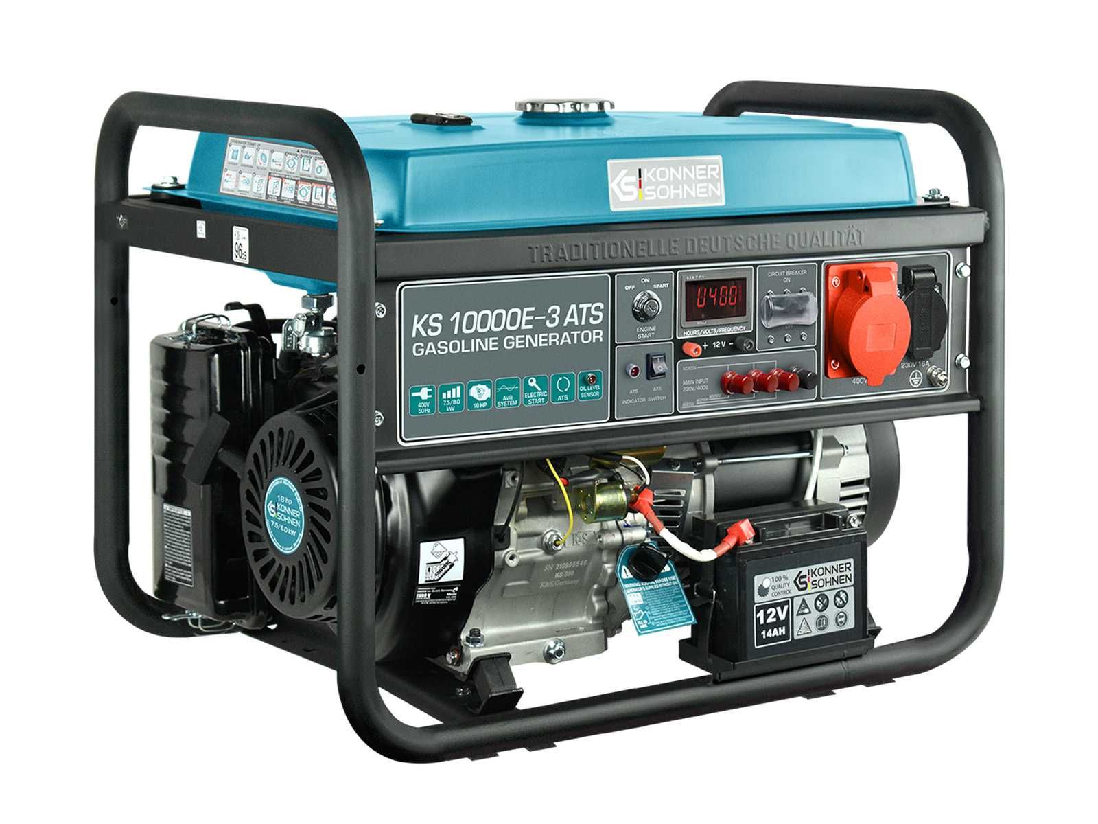 Generator de curent trifazat 8 kW benzina PRO - Konner KS 10000E-3 ATS