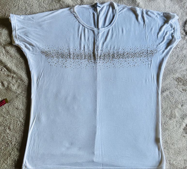 Bluză / Tricou, 100% Bumbac, Mărimea L, Detalii Aurii