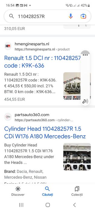 Chiulasa Mercedes Benz W176 1.5 CDI (K9K-636)