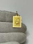 PANDANTIV AUR 18K - Placuta Zodia SCORPION - Italia - 5g. - Vintage !