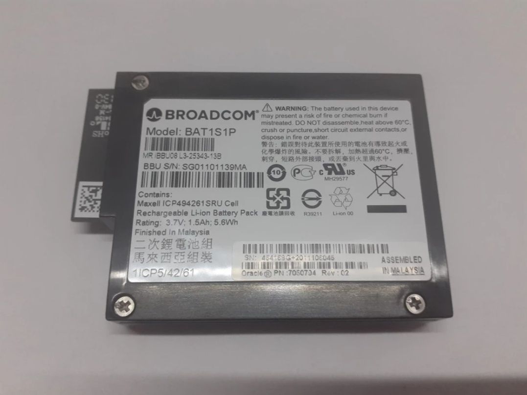 Baterie Noua RAID Broadcom BAT1S1P 3.7V 1.5Ah 5.6Wh IBM M5015 M5014 et