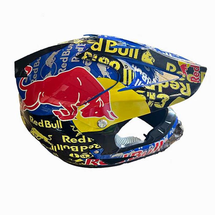 Кросова каска RED BULL, Full Face, DOT, Размер: S/M - Вело, Мото, ATB