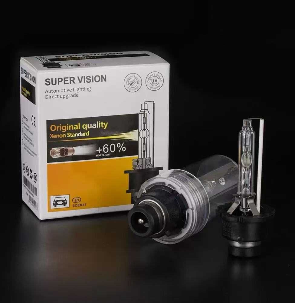 XENON крушки SUPER VISION D2S 6000K +60% светлина – Quartz стъкло
