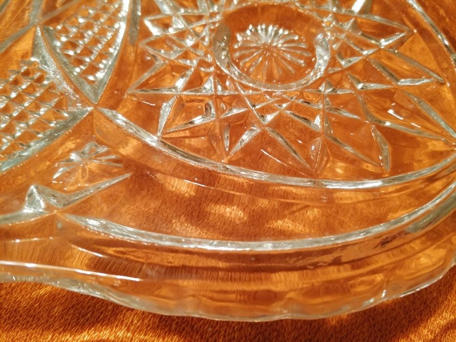 Кристална овална чиния