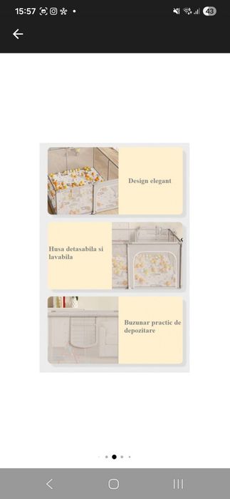 Țarc de joaca Nuchiduta 120×120×65 cm