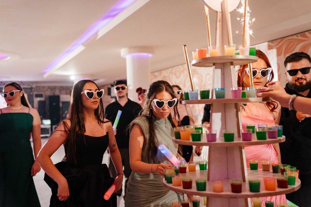 Oglinda magica ,platforma 360° , tort shot-uri