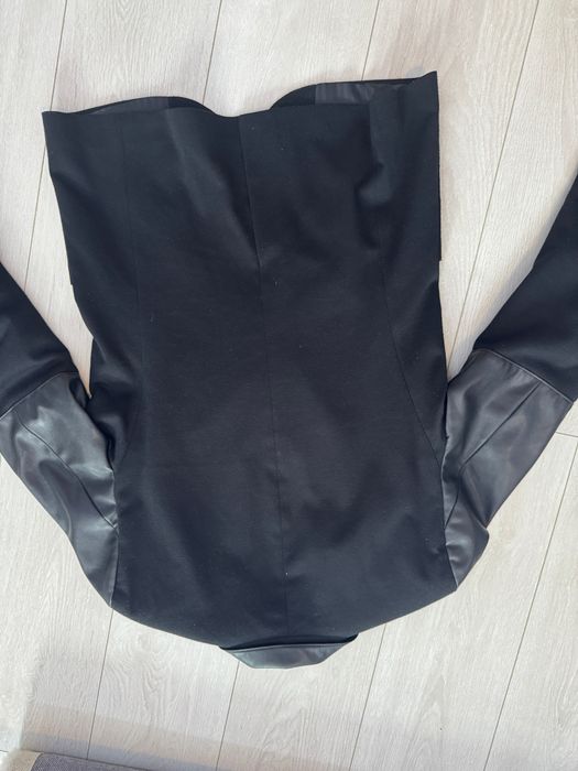 Sacou Zara Man Original - Maneci si guler din piele