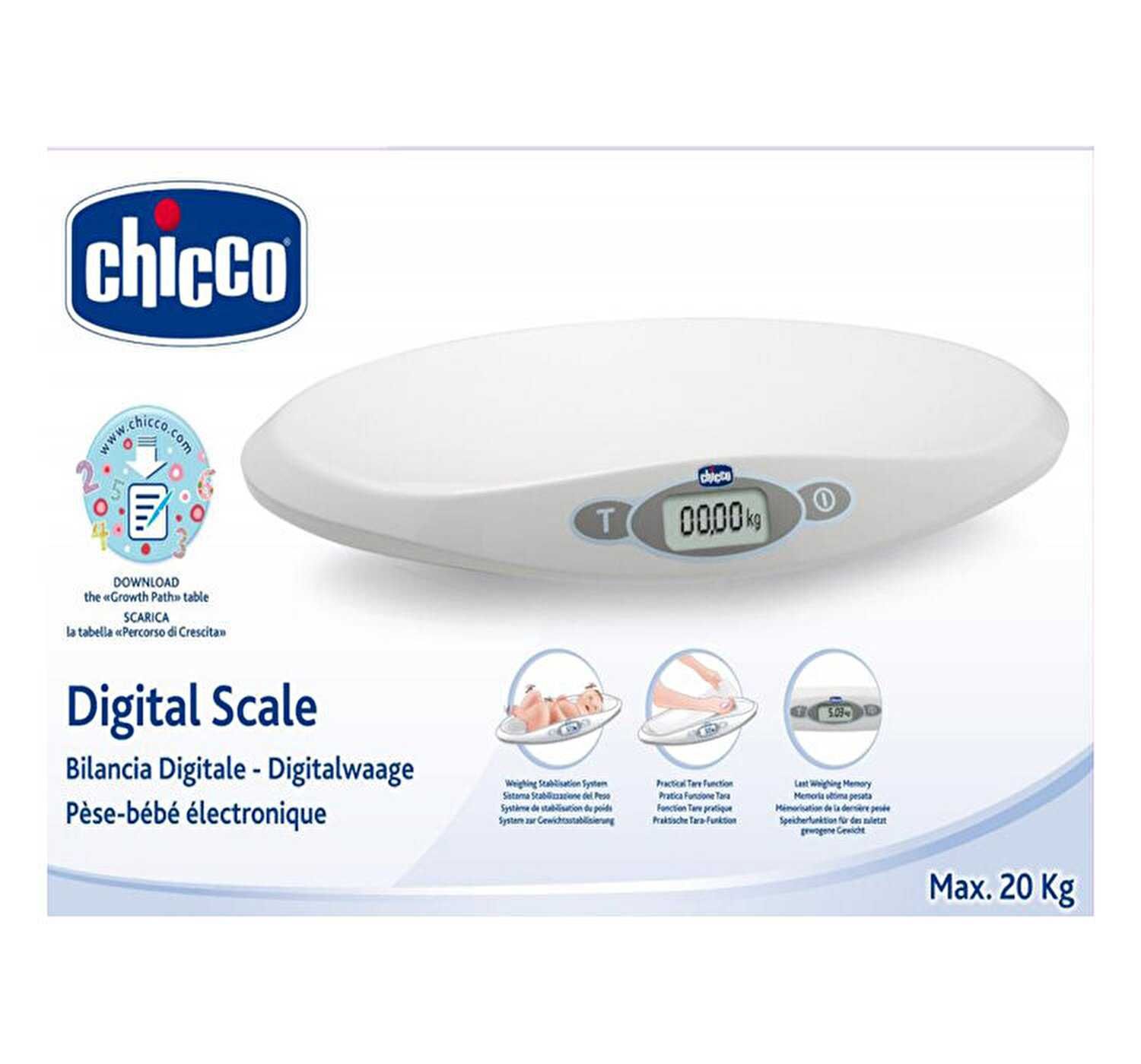 Cântar electronic digital Chicco pentru bebeluși Chicco (CA NOU)