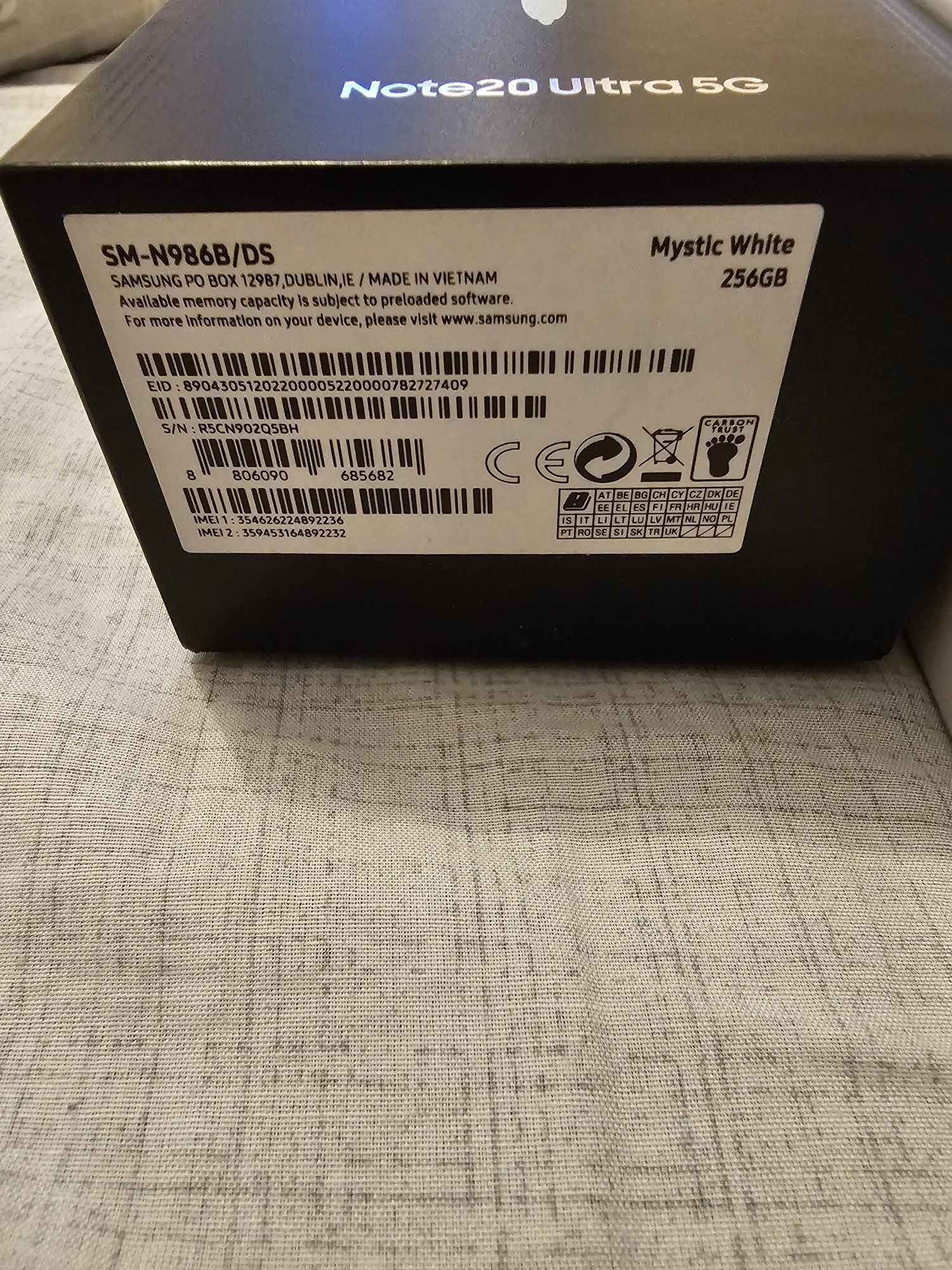 Samsung Note 20 ULTRA 5G Mystic White 256GB