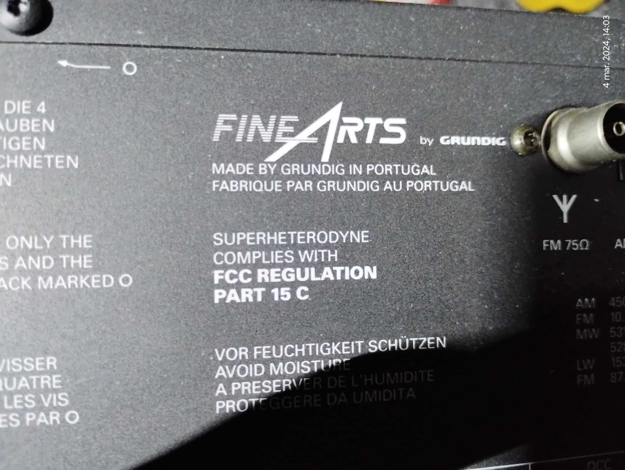 Amplificator/ Statie Fine Arts by Grundig 2 x 100 w