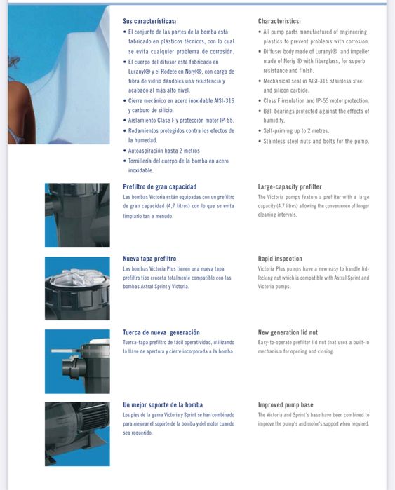 Pompa Piscina Astral Pool Victoria Plus - 30,5 MC/H, 2,5 CP, 230 V