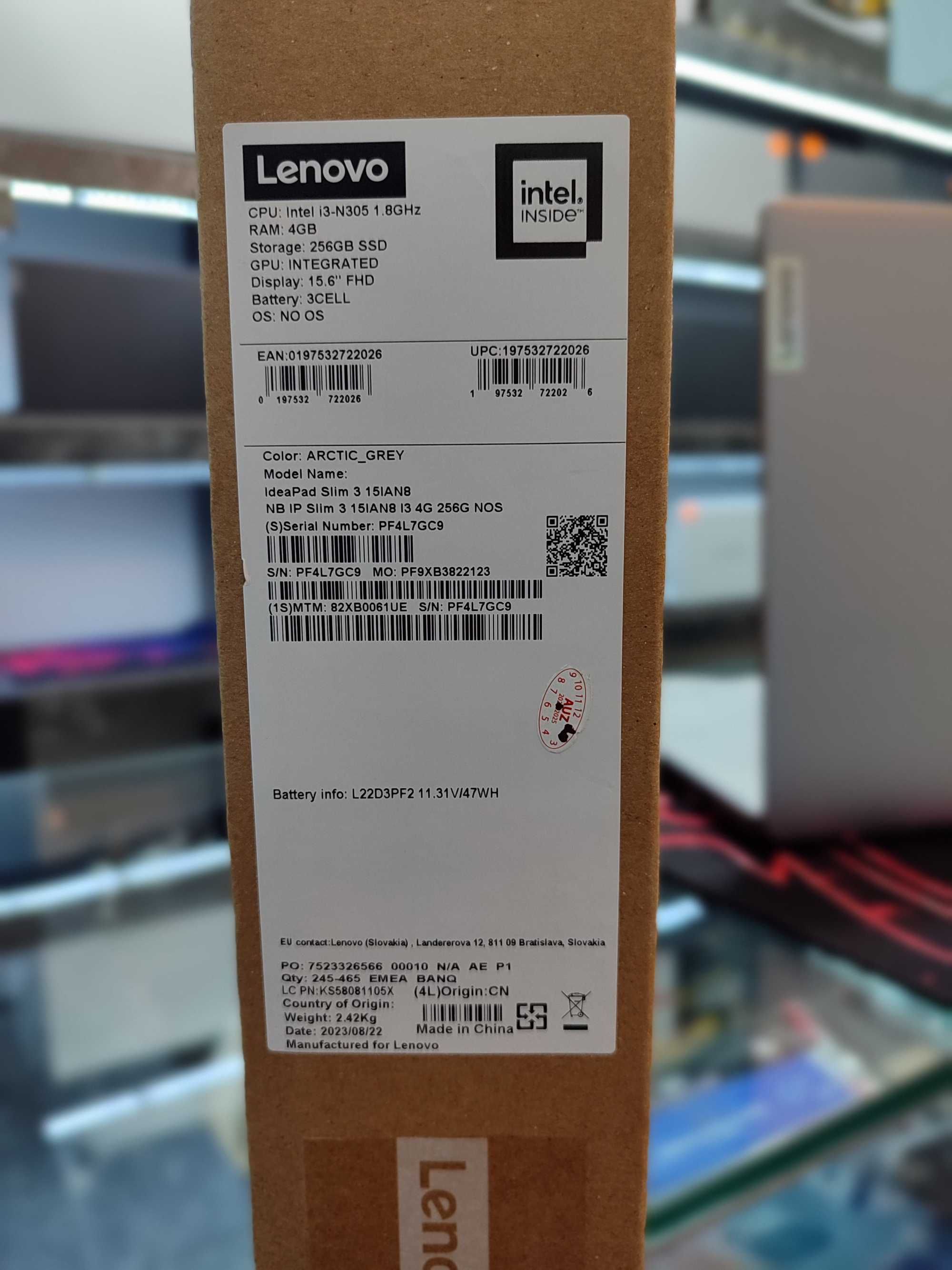 Ноутбук Lenovo Ideapad slim Intel Core i3-N305