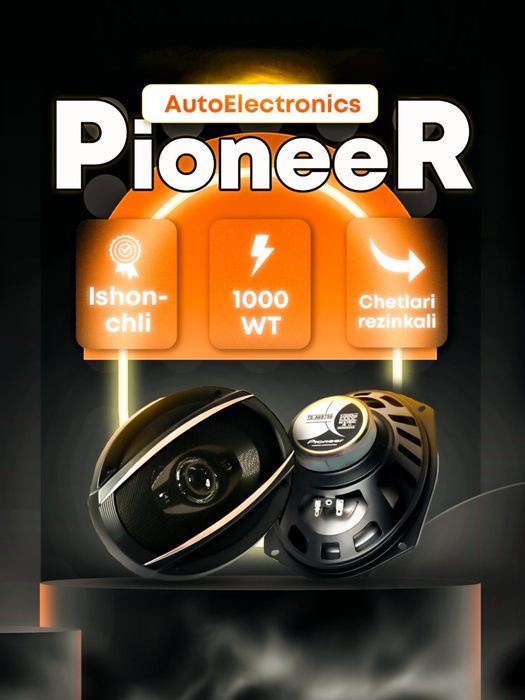 Pioneer карнай 100Оw янги дизайн келди 2та  калонка мафон танламайд gm