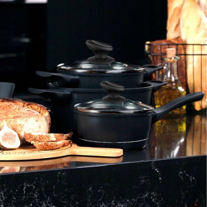 Oala din aluminiu forjat, cu capac, 26cm, 5.1L, invelis antiaderent si