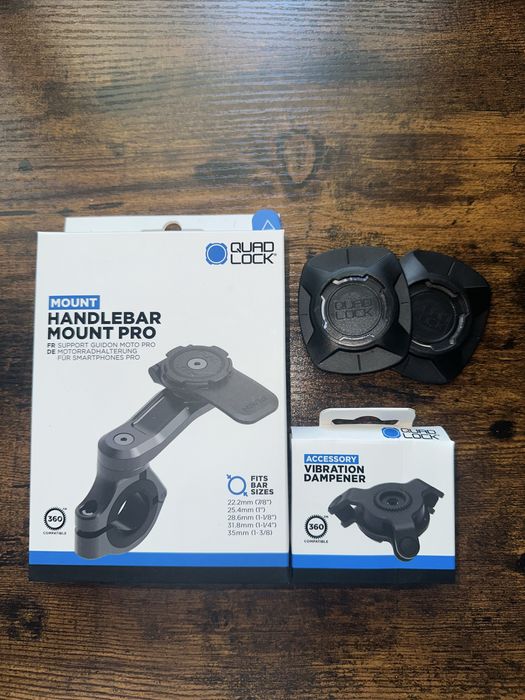 QuadLock Handlebar Mount Pro | Suport telefon moto prindere ghidon