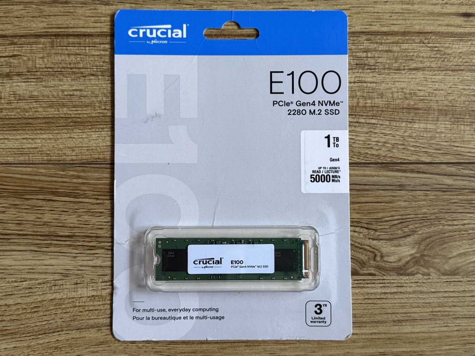 НОВО! 1TB SSD NVME Gen 4x4 CrucialE100