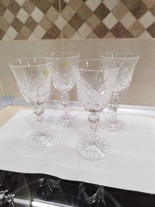 4бр. кристални чаши Zawiercie / Полша