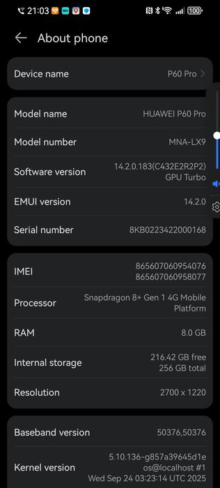 Huawei P60 Pro 8Gb/256Gb alb impecabil, folie, husa, in garantie