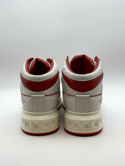 Valentino High-Top White/Red Sneakers