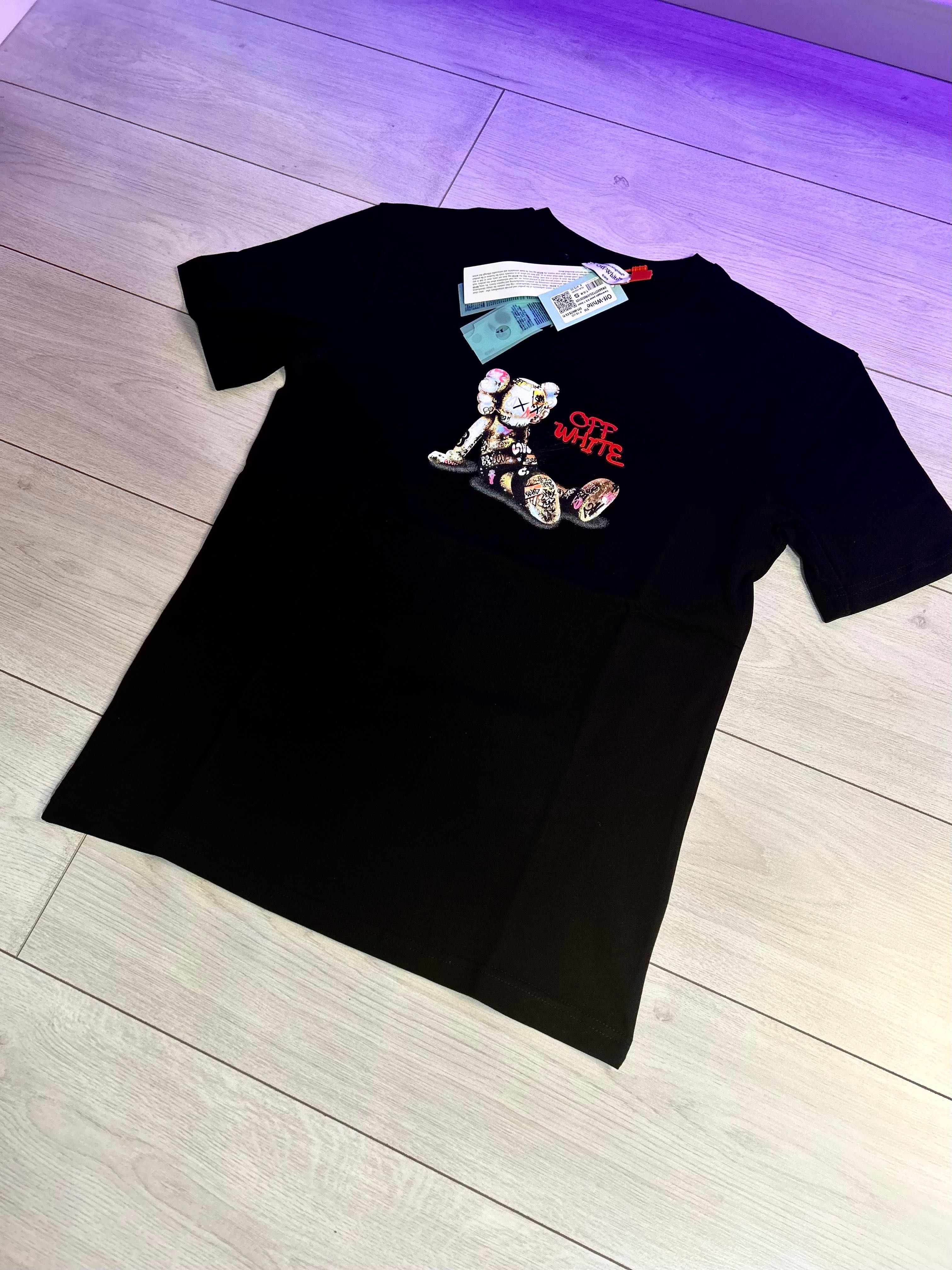 Tricou off white kaws black new collection2024