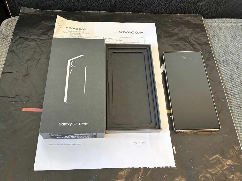 КАТО НОВ 512GB Samsung S25 Ultra Vivacom Гаранция 2027 Black