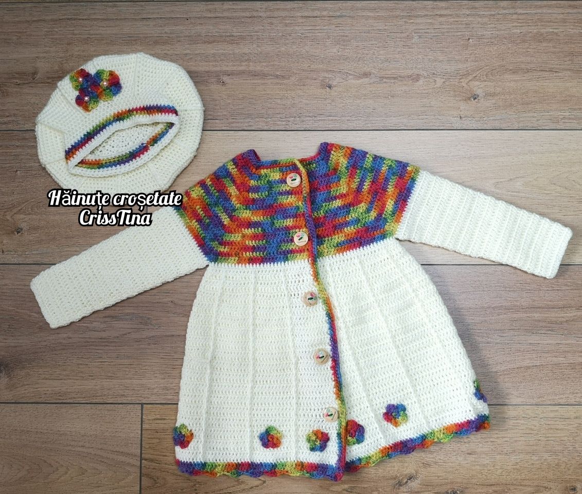 Set Cardigan - căciulita crosetat