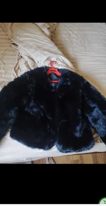 Дамско палто с косъм