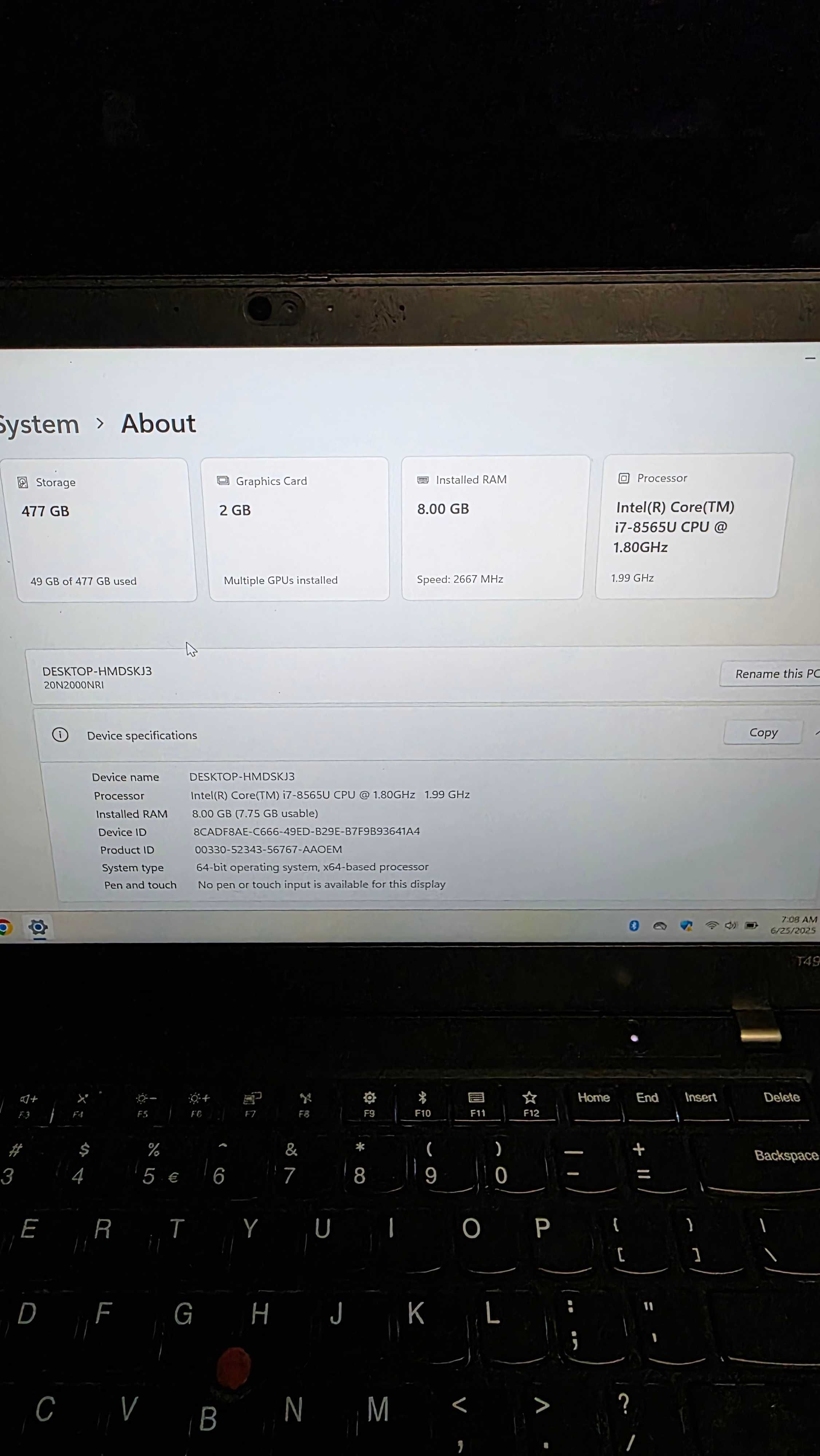 Vand Lenovo ThinkPad T490 14" FHD, i7