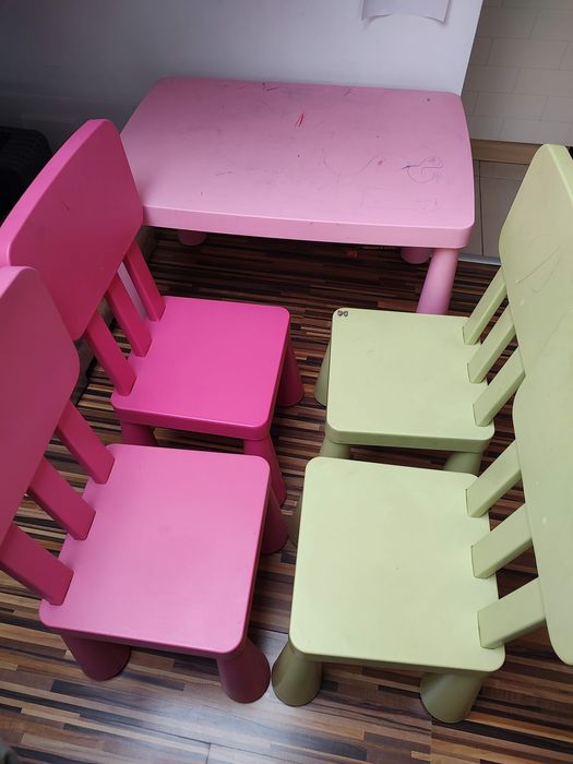 Детска маса със столчета ИКЕА IKEA (с артистични подобрения)