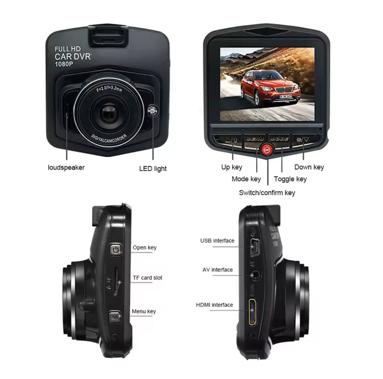 НОВ Видеорегистратор за кола / камера за автомобил hd dashcam авто