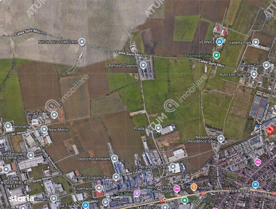 Teren intravilan 15194 mp de vanzare in Sibiu zona Calea Surii Mici